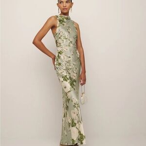 Reformation Sage Floral Maxi Dress